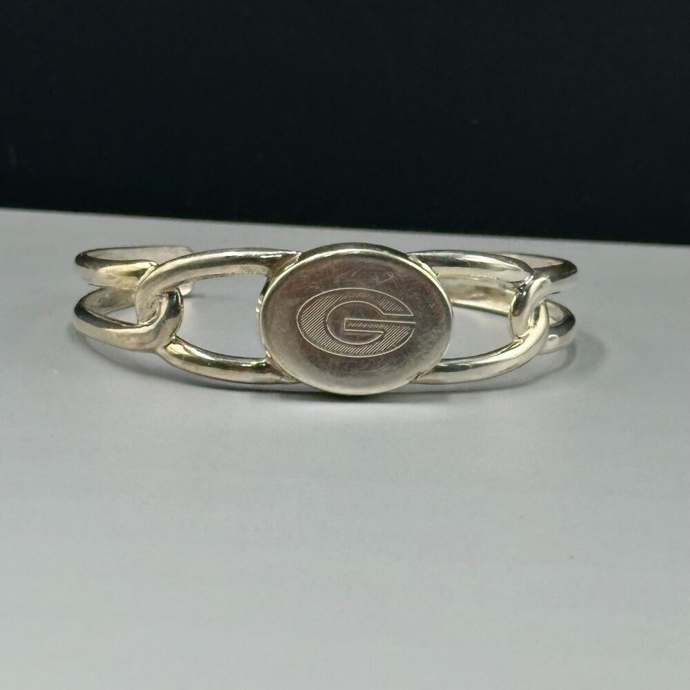 Georgia Bulldogs Silver Plated Cuff Bracelet UGA Football Signed Best